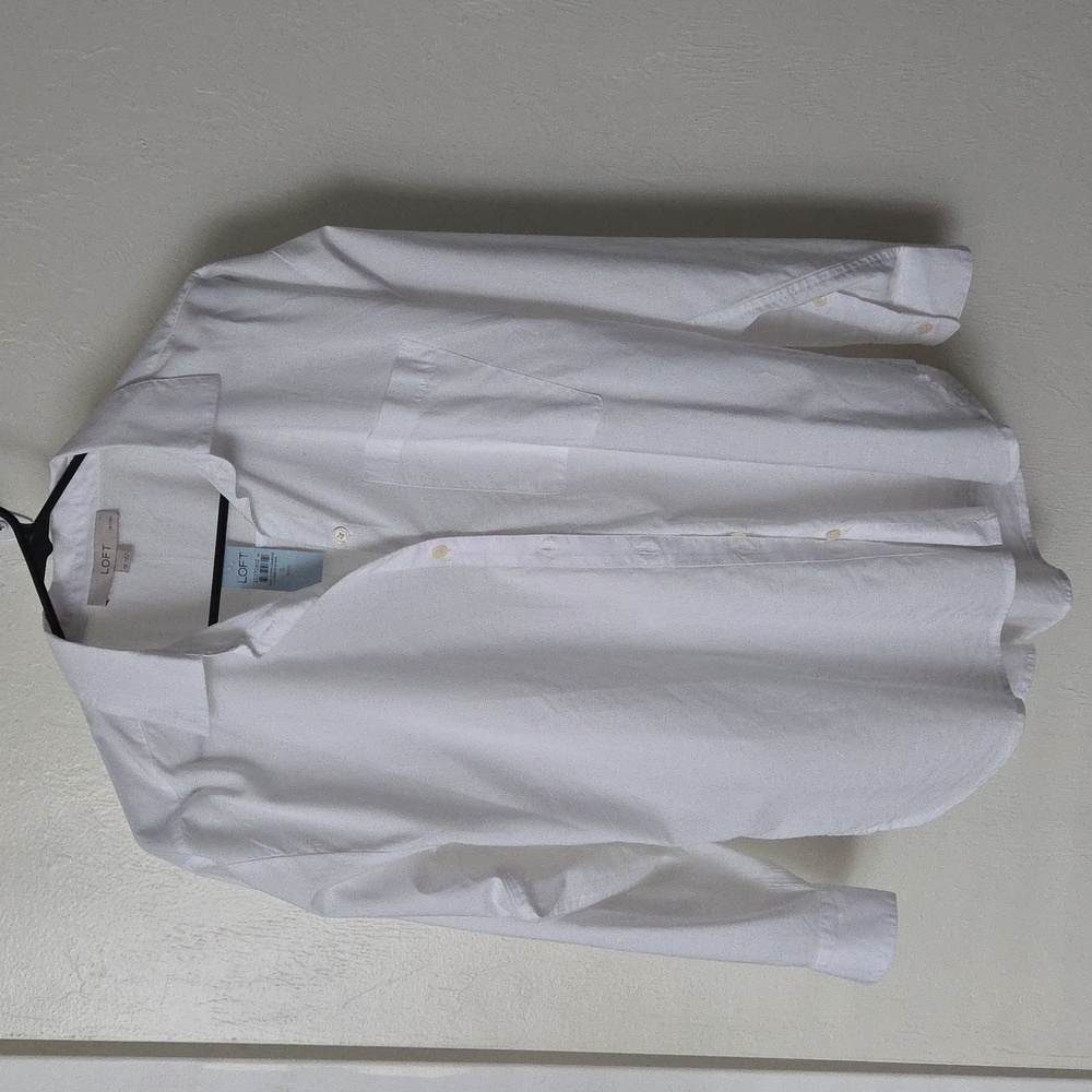 NWT - Oversized Loft white shirt